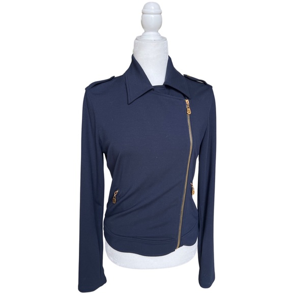 C Wonder Zip Moto Jacket Navy. Mint Condition. Size Medium. - Picture 1 of 5